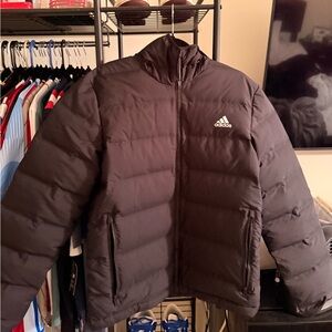 Adidas Men's Black Puffer Jacket Medium